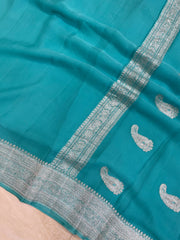Pure Georgette Banarasi Handloom Saree - The Handlooms