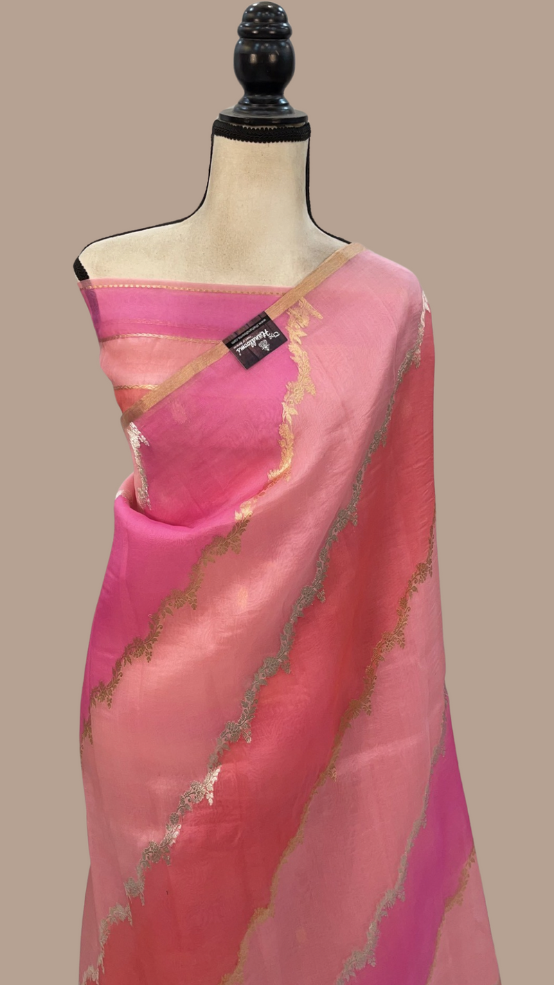 Rangkat Pure Kora Handloom Banarasi Saree - The Handlooms