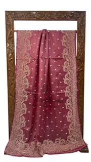 Tussar Silk Handloom Banarasi Saree With Chikankari - The Handlooms