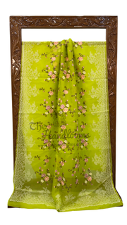 Organza Chikankari Handloom Banarasi Saree - The Handlooms
