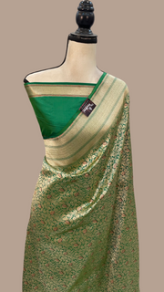 Pure Katan Silk Banarasi Handloom Saree - Tanchui Brocade - The Handlooms