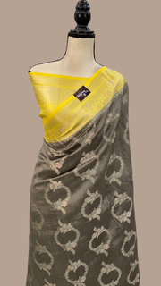 Pure Chiniya Silk Handloom Banarasi Saree - The Handlooms