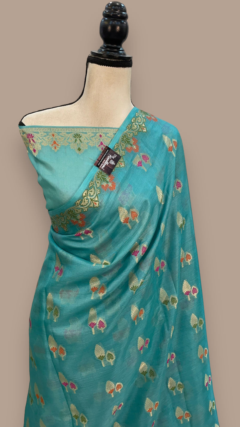 Pure Tussar Silk Handloom Banarasi Saree - The Handlooms