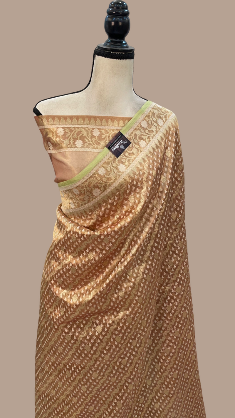 Pure Tissue Reshmi zari Banarasi Saree - The Handlooms