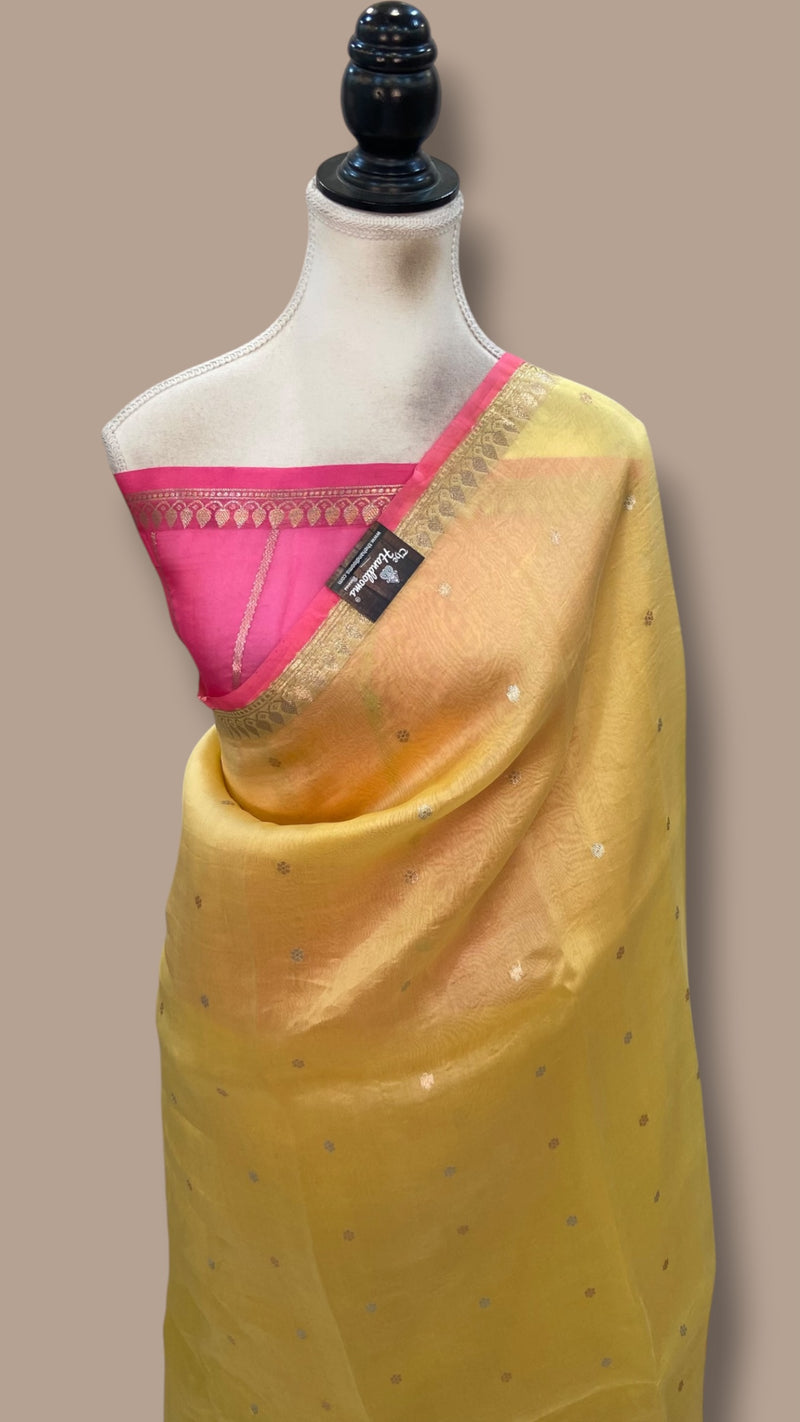 Pure Kora Silk Handloom Banarasi Saree