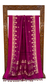 Pure Moonga Khaddi Handloom Banarasi Saree - The Handlooms