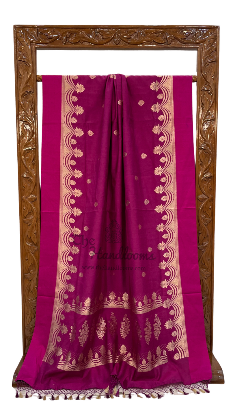 Pure Moonga Khaddi Handloom Banarasi Saree - The Handlooms