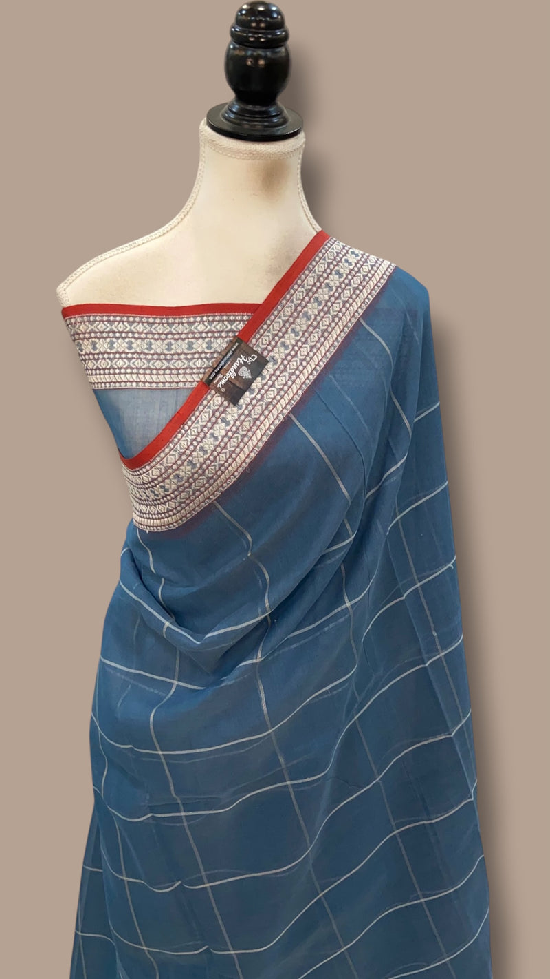 Real Zari Pure Cotton Banarasi Handloom Saree