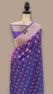 Pure Katan Silk Banarasi Handloom Saree - All over jaal work - The Handlooms