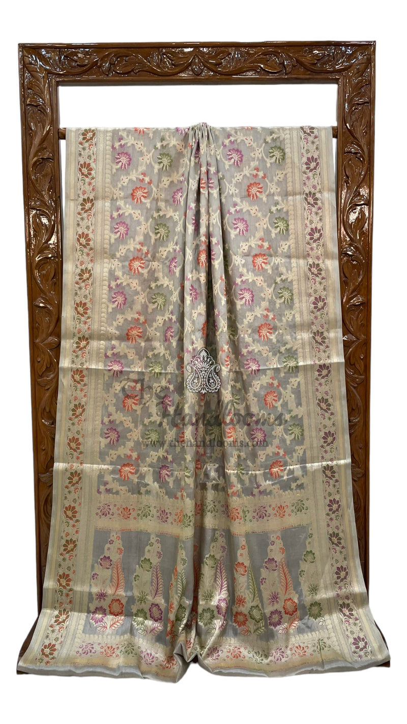 Pure Tussar Silk Handloom Banarasi Saree - The Handlooms