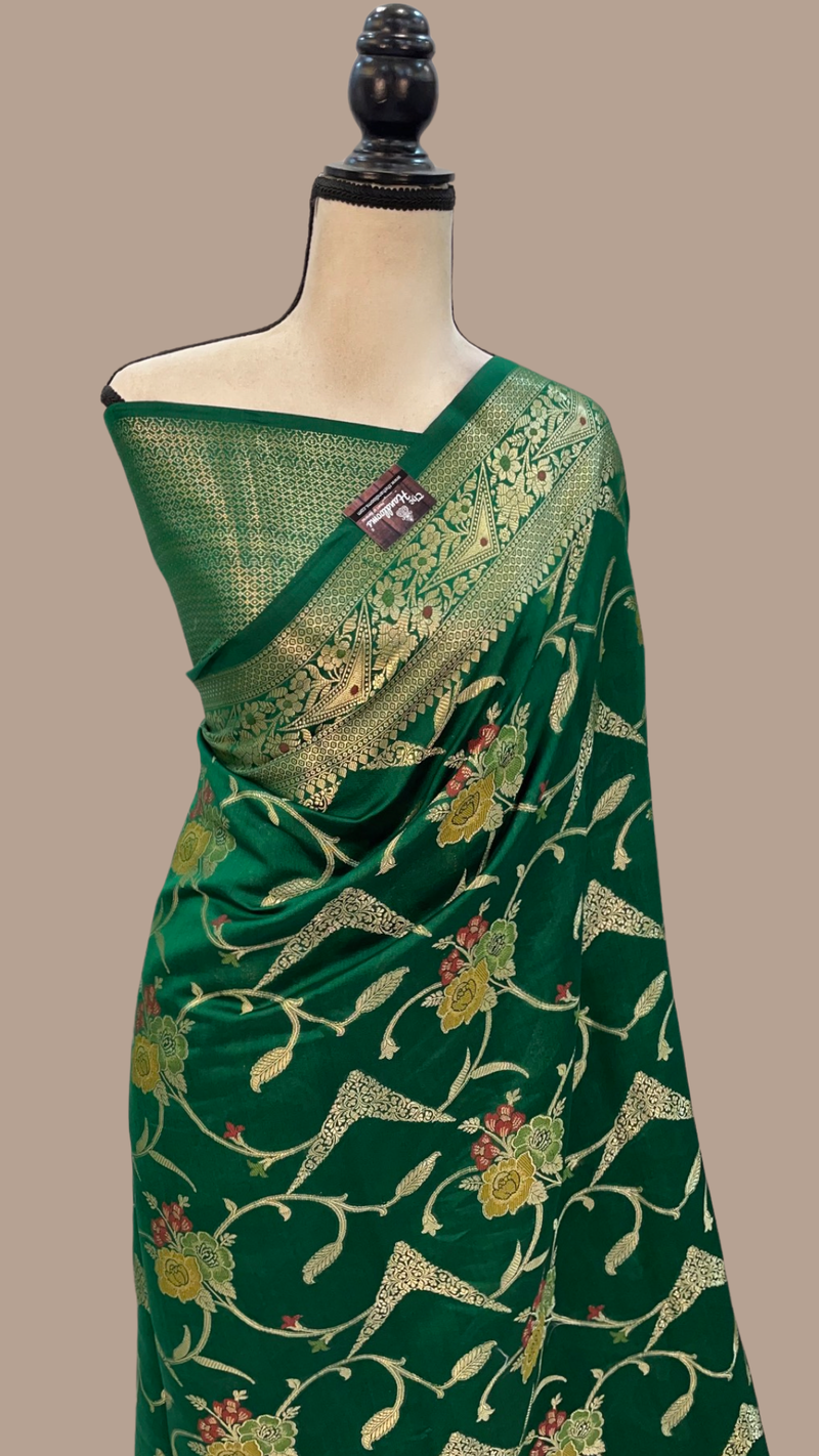 Pure Chiniya Silk Handloom Banarasi Saree - The Handlooms