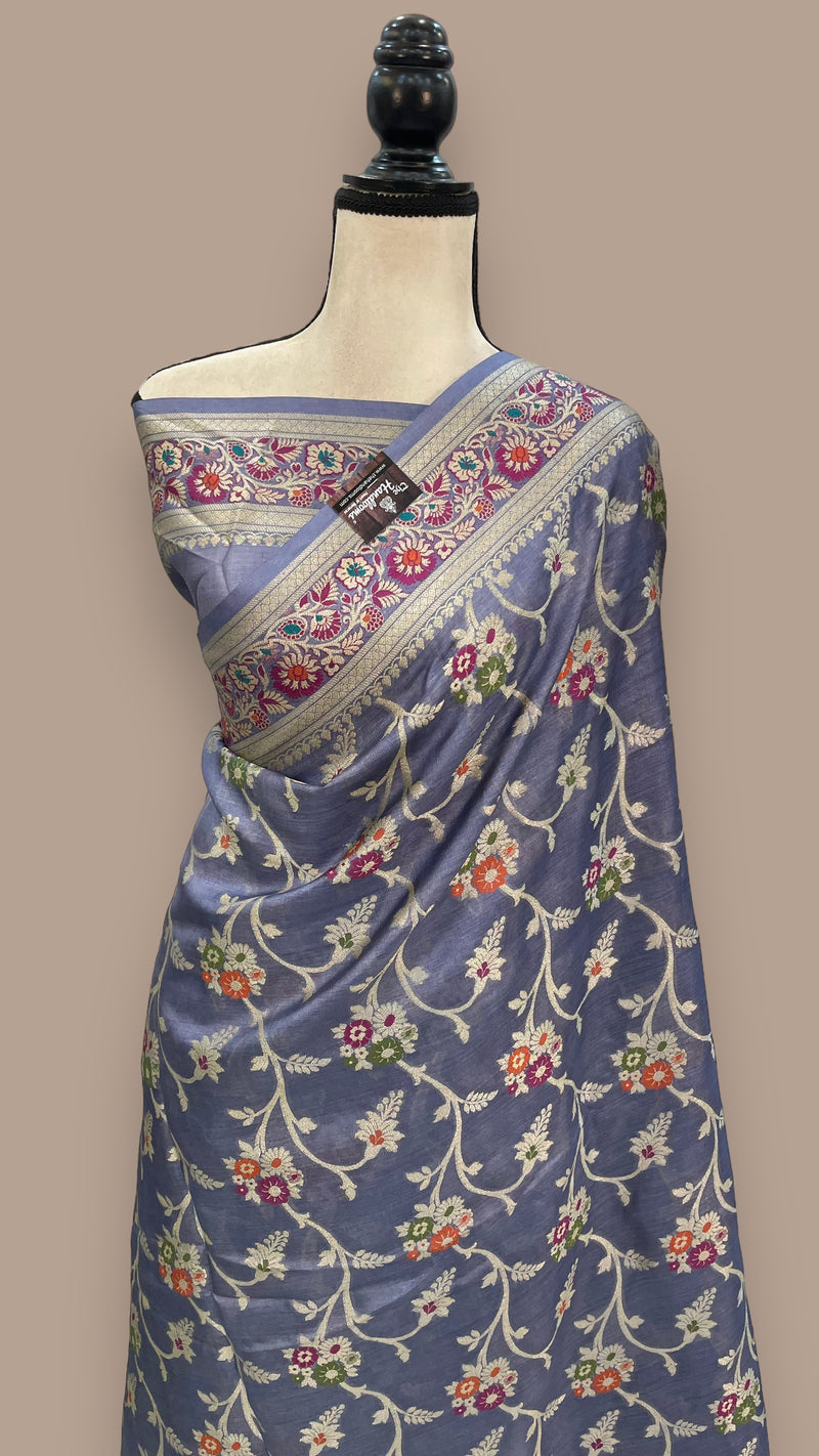 Pure Tussar Silk Handloom Banarasi Saree - The Handlooms