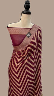 Pure Chiffon Khaddi Banarasi Saree - The Handlooms