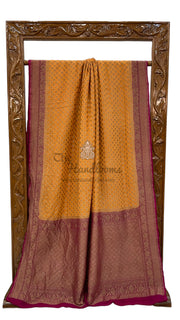 Khadki Georgette Banarasi Saree -  Antique zari - The Handlooms
