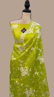 Organza Chikankari Handloom Banarasi Saree - The Handlooms