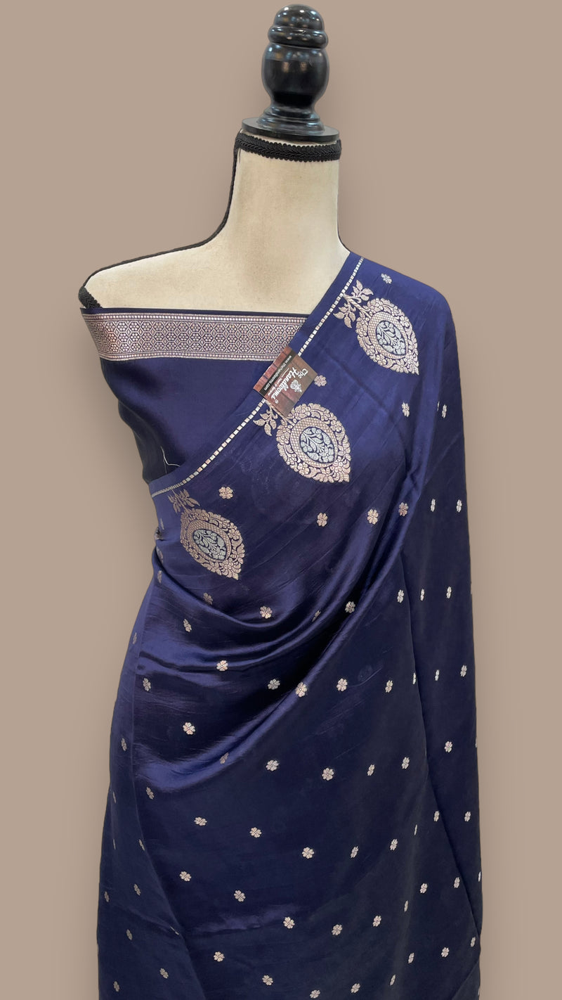 Pure Mango Silk Banarasi Handloom Saree - The Handlooms