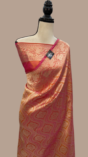 Pure Katan Silk Banarasi Handloom Saree - Tanchui Brocade - The Handlooms