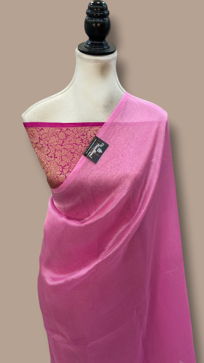 Pure Tissue Silk Handloom Banarasi Saree With Katan Tanchui Brocade Blouse
