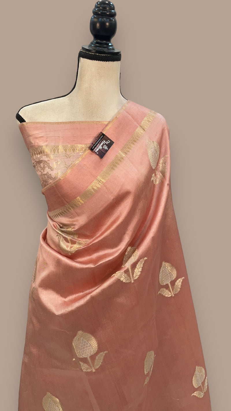 Pure Mango Silk Banarasi Handloom Saree - The Handlooms