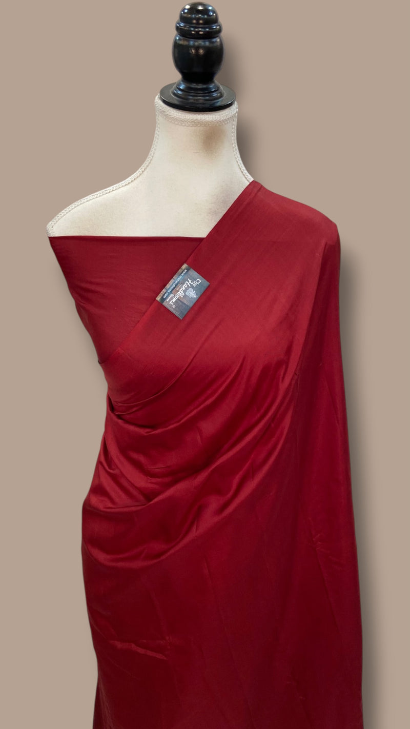 Pure Katan Silk Handloom Banarasi Saree-Plain