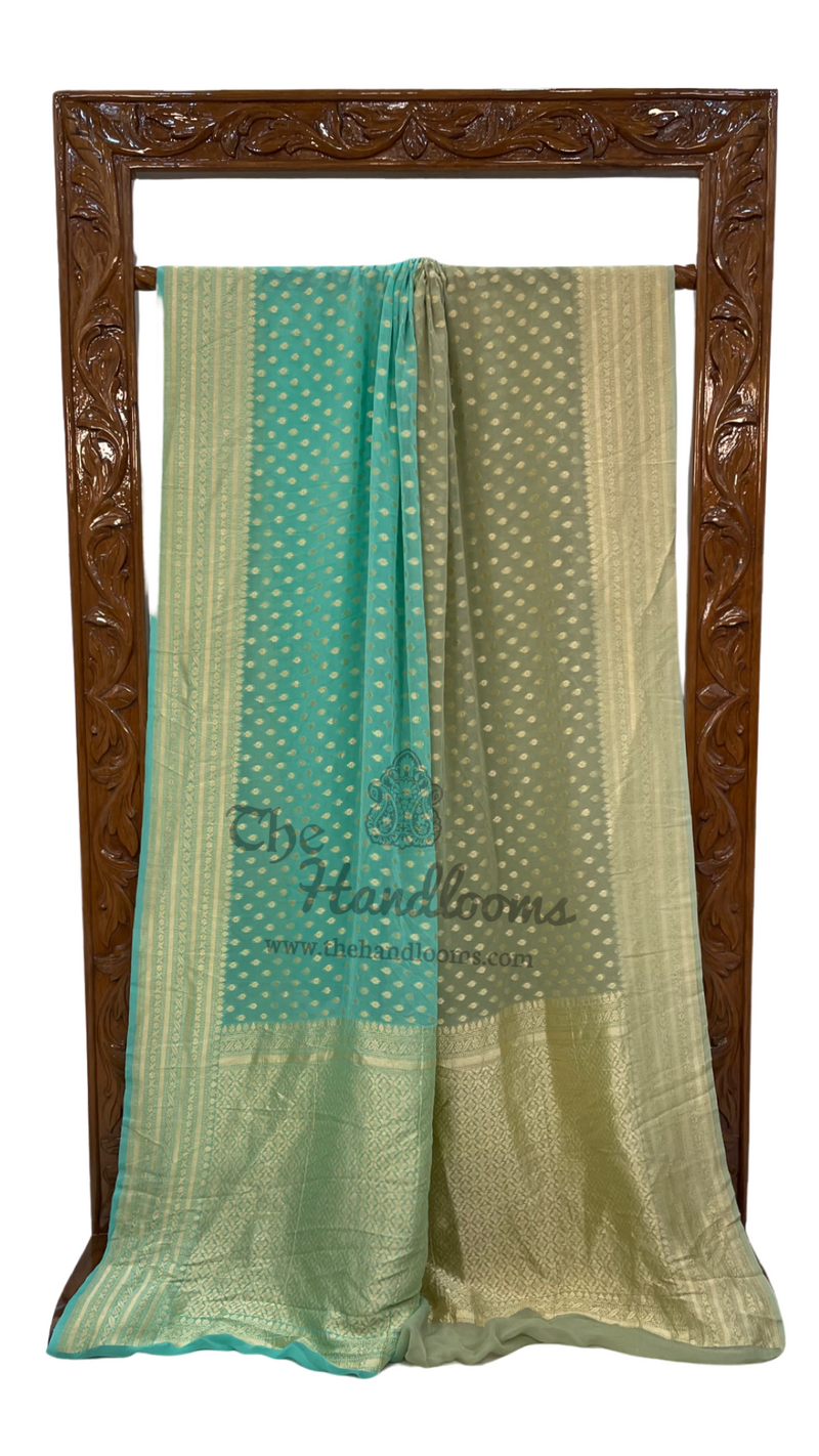 Pure Khaddi Georgette Handloom Banarasi Saree - The Handlooms