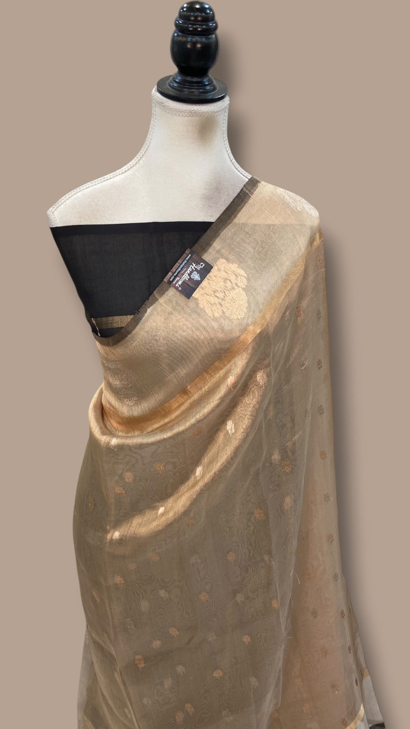 Pure Kora Tissue Silk Handloom Banarasi Saree