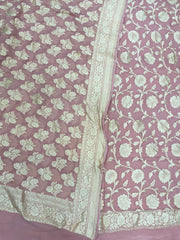 Khaddi Georgette Handlooms Banarasi Dress material - The Handlooms