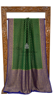 Khadki Georgette Banarasi Saree -  Antique zari - The Handlooms