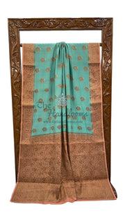 Moonga Georgette Handloom Banarasi Saree - The Handlooms