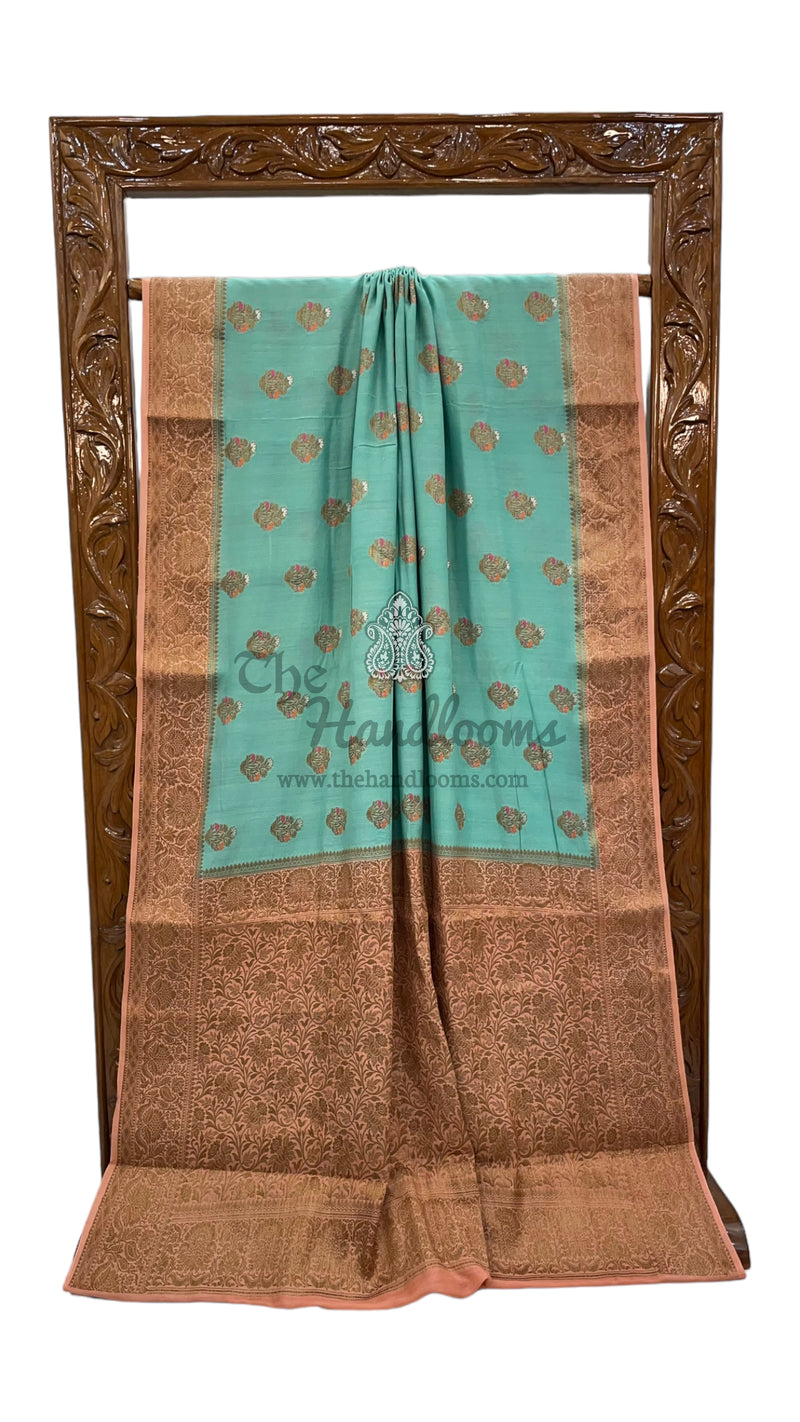 Moonga Georgette Handloom Banarasi Saree - The Handlooms