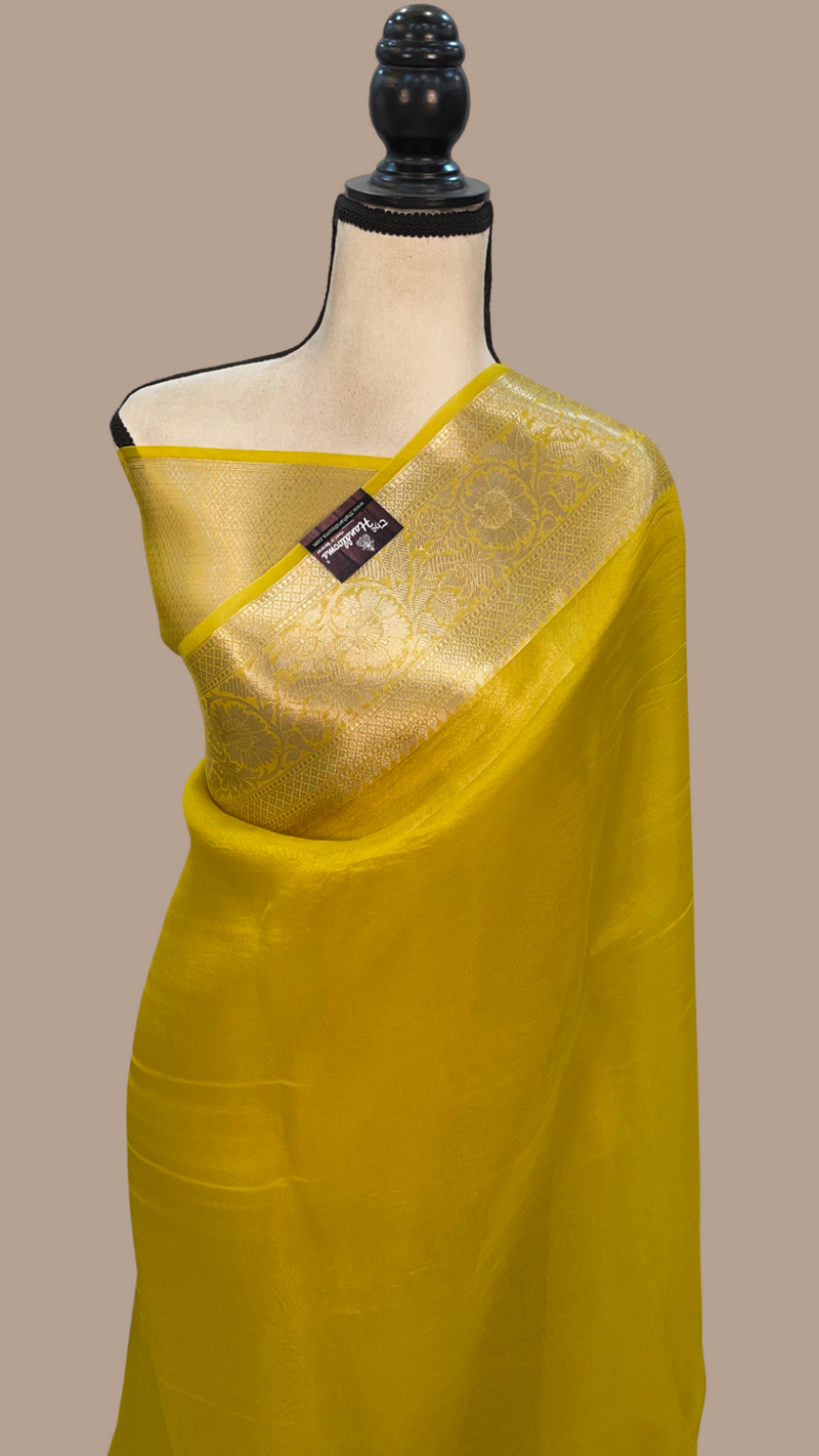 Pure Kora Handloom Banarasi Saree - The Handlooms