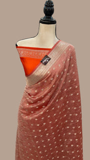 Pure Kora Tissue Crush Handloom Banarasi Saree - The Handlooms
