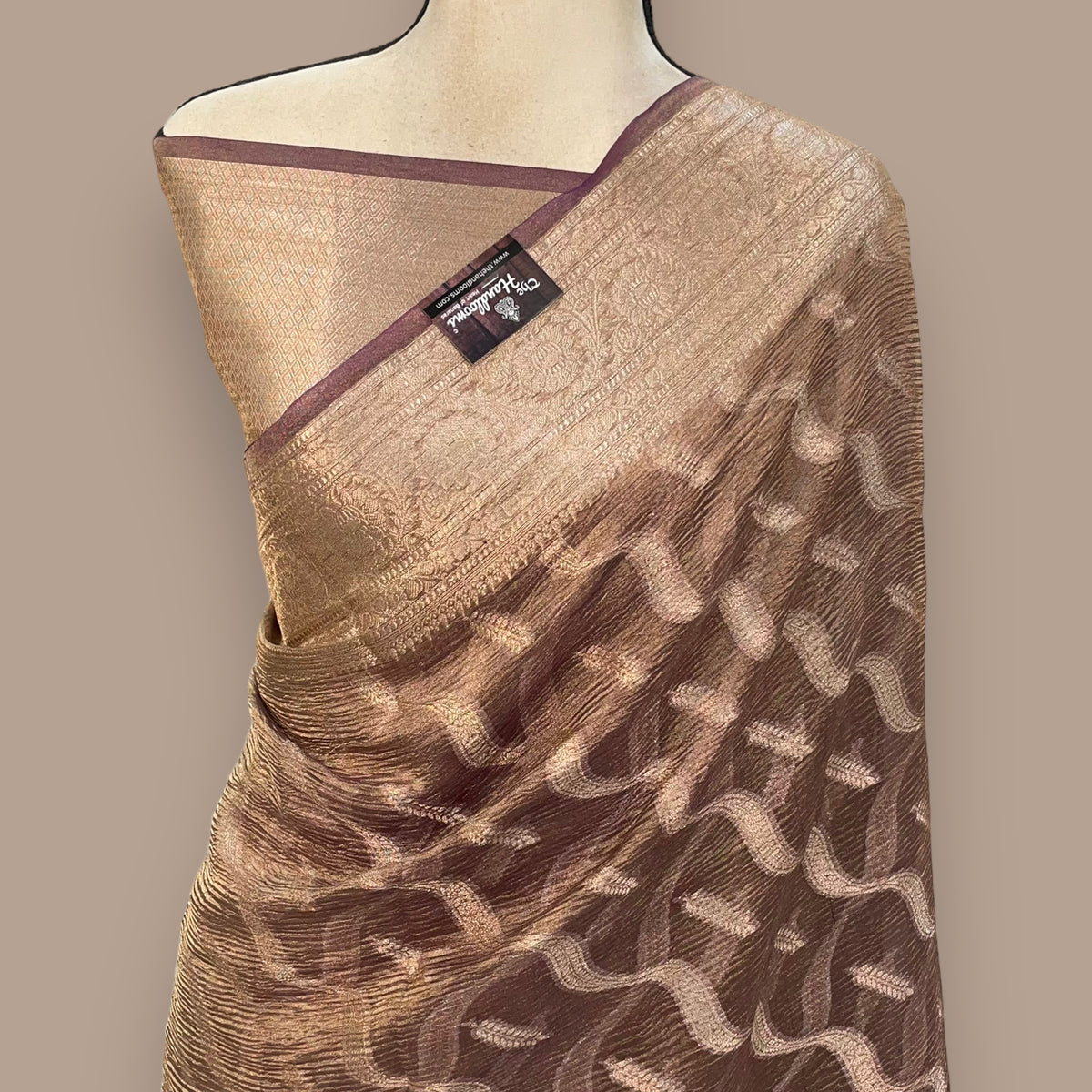 Pure Kora Tissue Tanchui Handloom Banarasi Saree main image 1