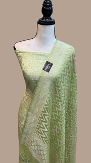 Pure Khaddi Georgette Banarasi Dress material - The Handlooms