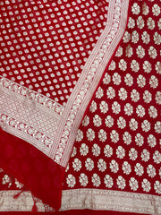 Pure Khaddi Georgette Banarasi Dress material - The Handlooms