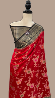 Pure Chiniya Silk Handloom Banarasi Saree - The Handlooms