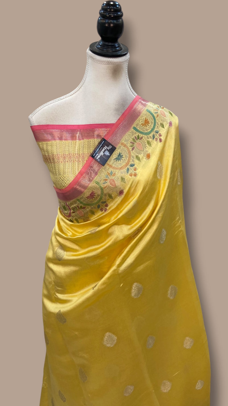Pure Mango Silk Banarasi Handloom Saree