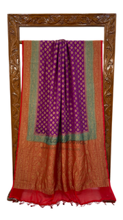 Khaddi Georgette Banarasi Saree -  Antique zari - The Handlooms