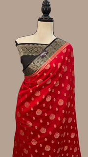 Pure Chiniya Silk Handloom Banarasi Saree - The Handlooms