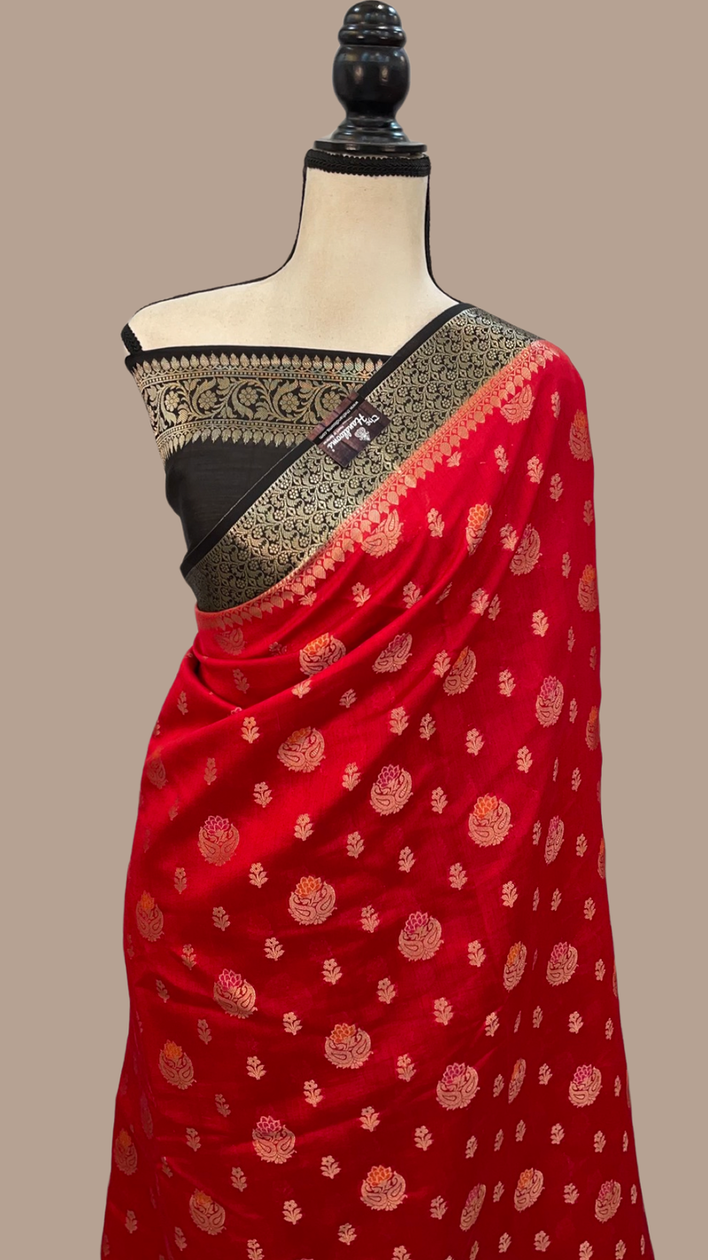 Pure Chiniya Silk Handloom Banarasi Saree - The Handlooms
