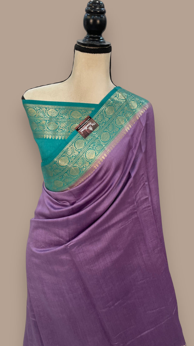 Pure Chiniya Silk Khaddi Handloom Banarasi Saree - The Handlooms