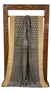 Pure Kora Tissue Crush Handloom Banarasi Saree - The Handlooms