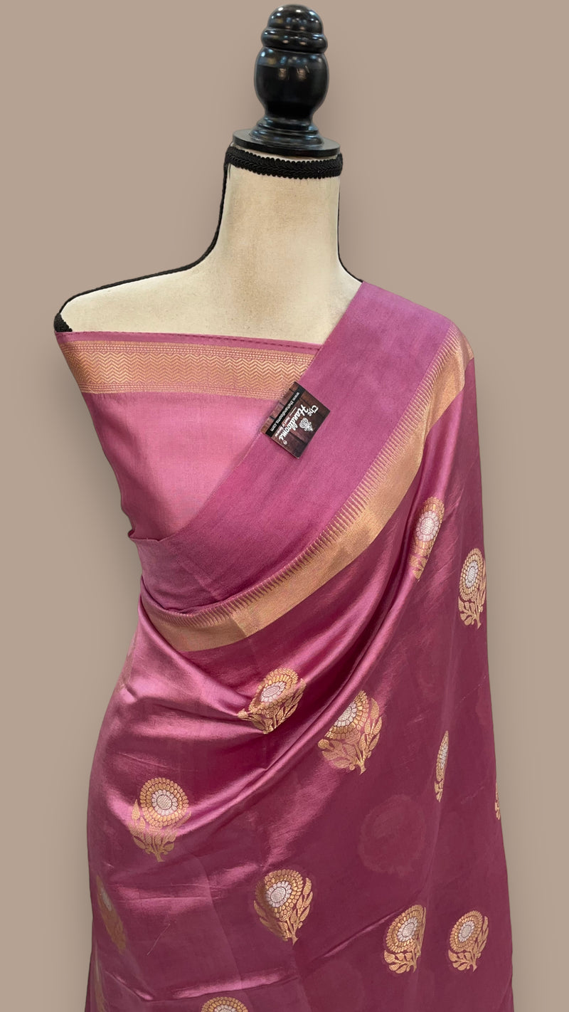 Pure Mango Silk Banarasi Handloom Saree - The Handlooms