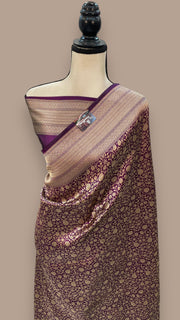 Pure Katan Silk Banarasi Handloom Saree - Tanchui Brocade - The Handlooms