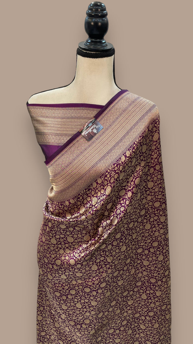 Pure Katan Silk Banarasi Handloom Saree - Tanchui Brocade - The Handlooms