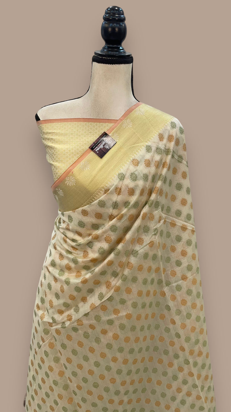 Pure Cotton Banarasi Handloom Saree - The Handlooms