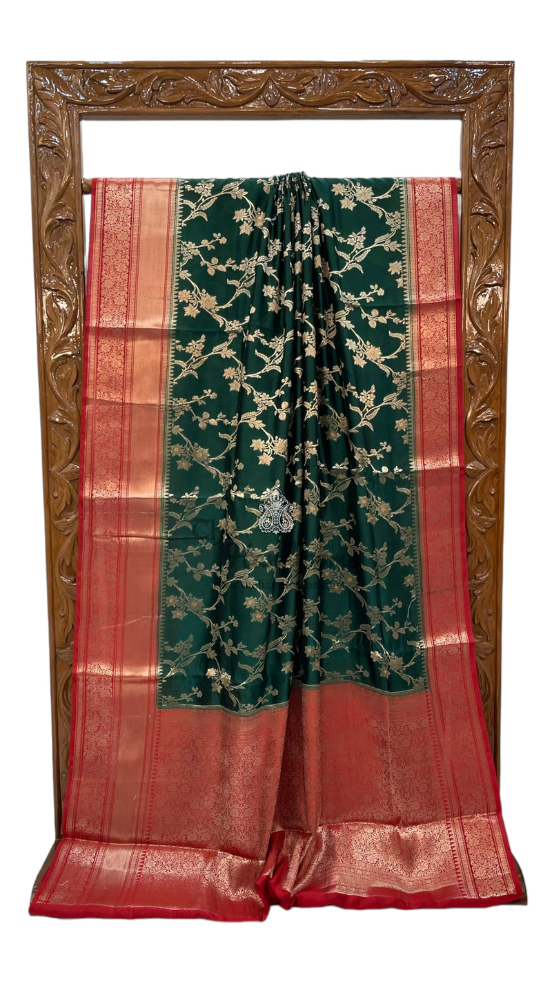 Pure Mango Silk Banarasi Handloom Saree - The Handlooms