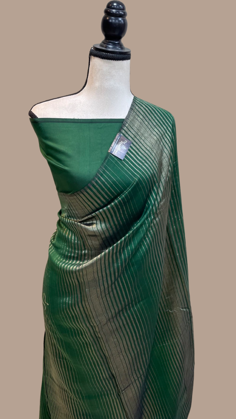Pure tissue Chanderi Handloom Banarasi Saree - The Handlooms