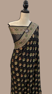 Pure Chiffon Khaddi Banarasi Saree - The Handlooms