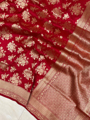 Pure Katan Silk Banarasi Handloom Saree - All over jaal work - The Handlooms